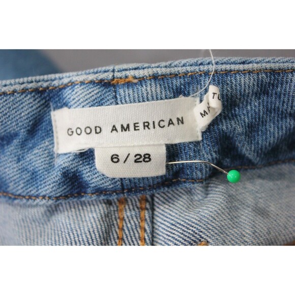 Good American Good 90'S Straight Leg Jeans High Rise Stretch Tag Sz 6/28 (31X32) - Picture 8 of 10